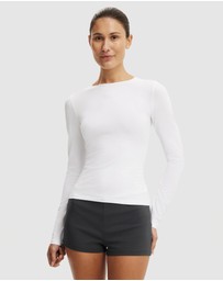 Cotton On - Longline Crew Long Sleeve Top