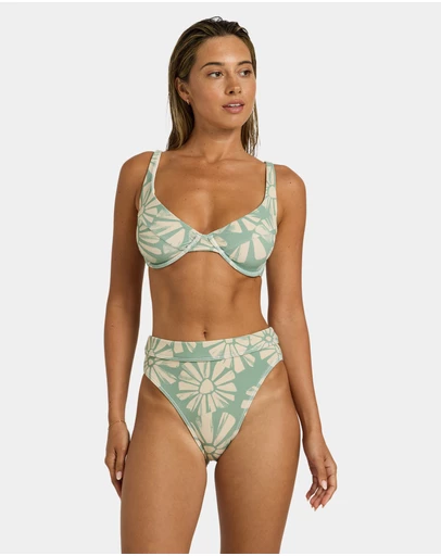 Roxy - Womens Suntribe Mod Mid Waist Bikini Bottom