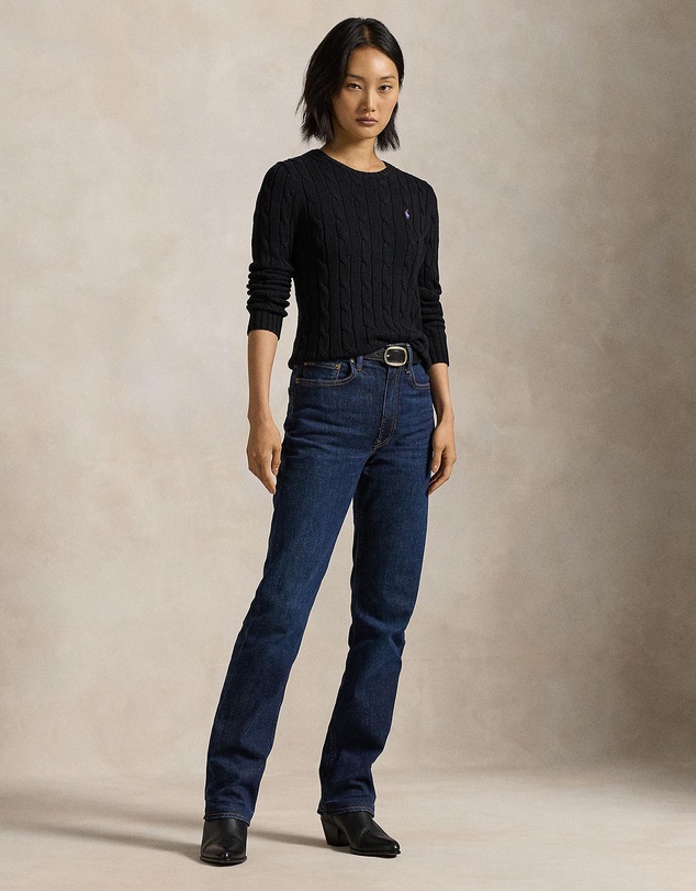 Polo Ralph Lauren - Julianna Cable Knit Cotton Crewneck Sweater