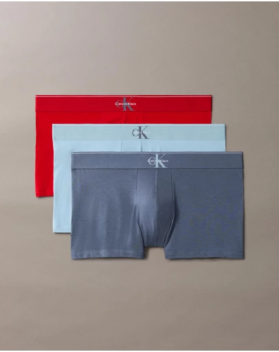 Calvin Klein - 3-Pack Graphic Monogram Cotton Trunks