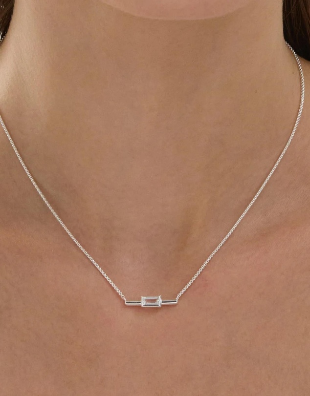 Najo - Skye Silver Cubic Zirconia Necklace