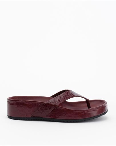 Burgundy Oily Crinkle Leather