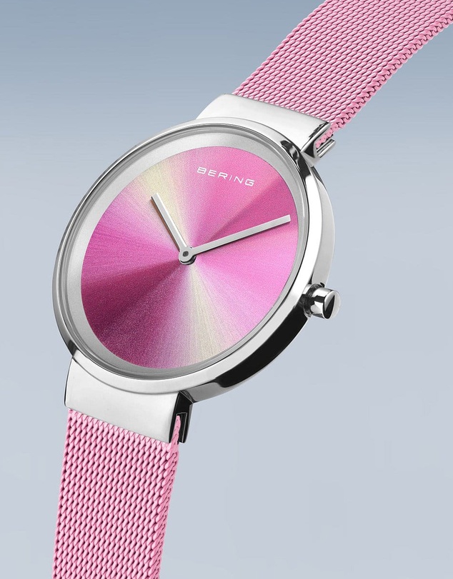 Bering - Aurora Borealis 31mm Pink Watch with Bracelet