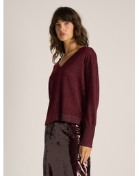 Fate + Becker - Oriane Sparkle V-Neck Knit