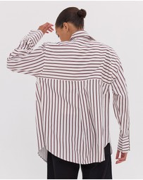 Cloth & Co. - The Dropped Yoke Shirt | Mahogany & White