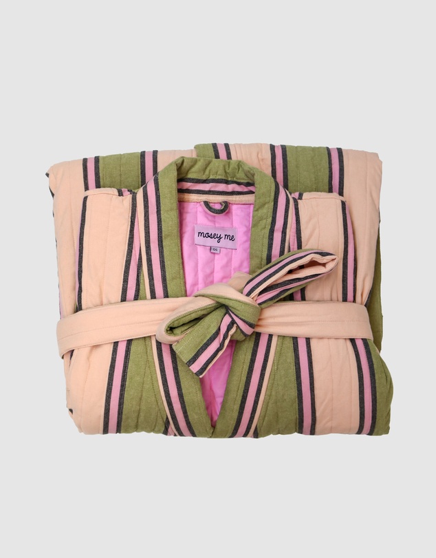 Mosey Me - Carnival Stripe Quilted Robe