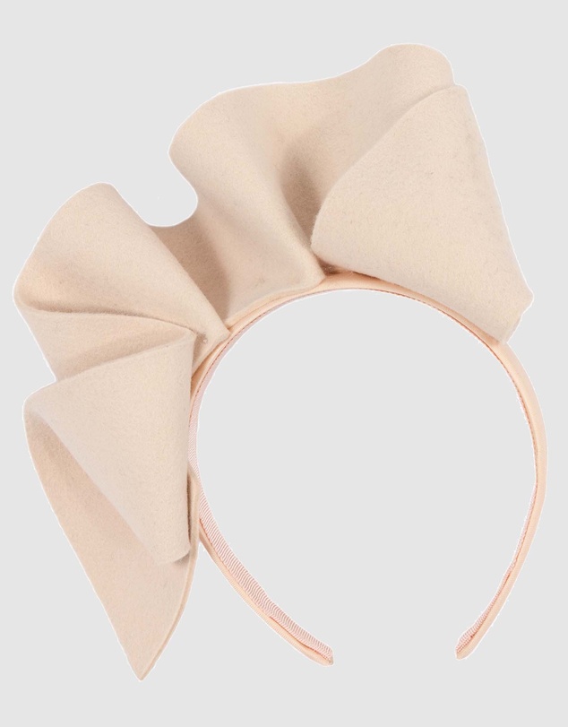 Max Alexander - Felt Beige Winter Racing Fascinator