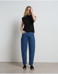 DRICOPER DENIM - Chloe Mid Rise Barrel Jeans
