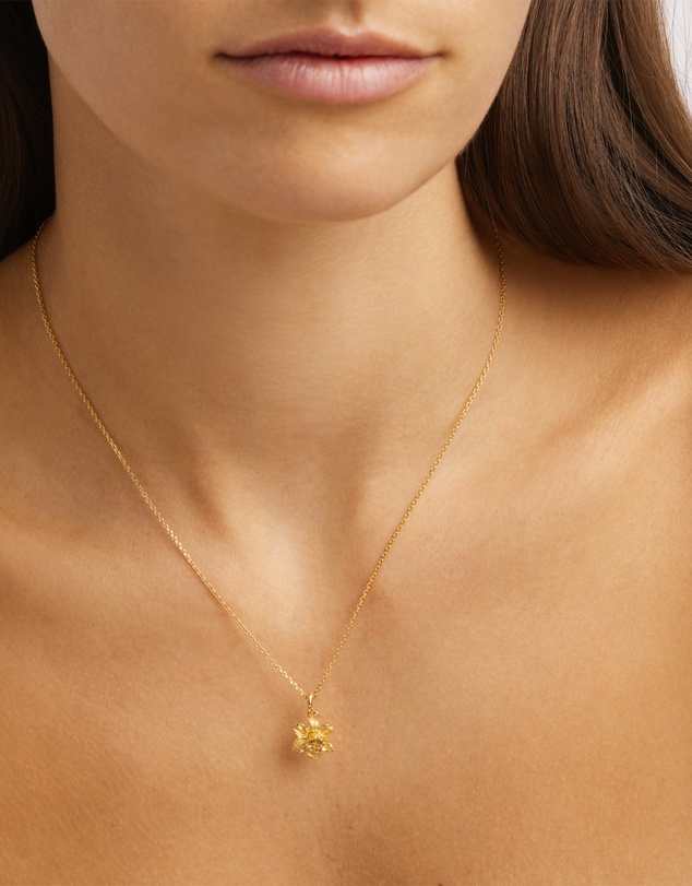By Charlotte - Daffodil March Birth Flower Necklace