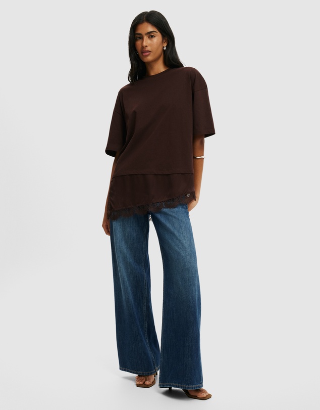 Cotton On - Satin Layered T-Shirt