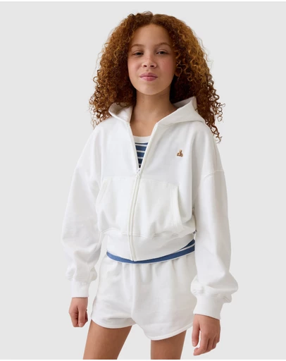 GAP - VintageSoft French Terry Wedge Full-Zip Hoodie - Teens