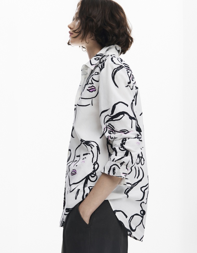 Desigual - Face print shirt