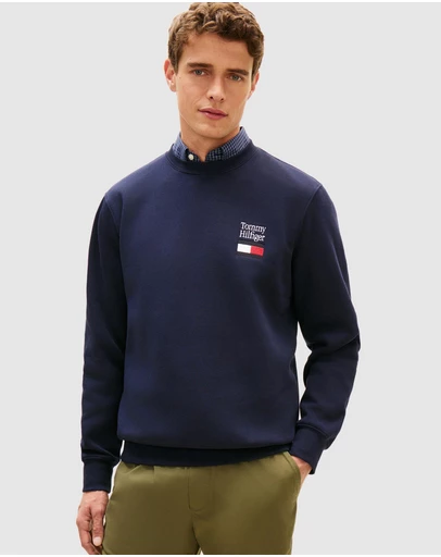 Tommy Hilfiger - Embroidered Flag Sweatshirt