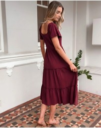 Esther & Co - Celie Dress - Bordeaux