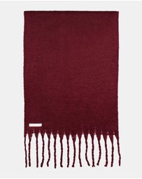 Morgan & Taylor - Ella Woven Scarf in Burgundy Red