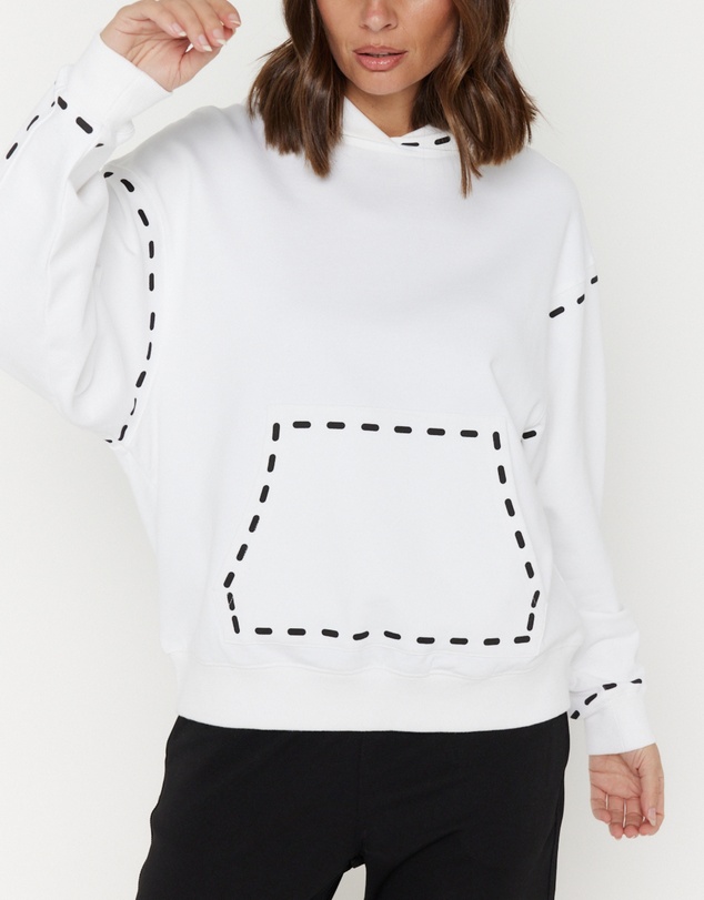 ALEXANDRA - Dashes Jumper White