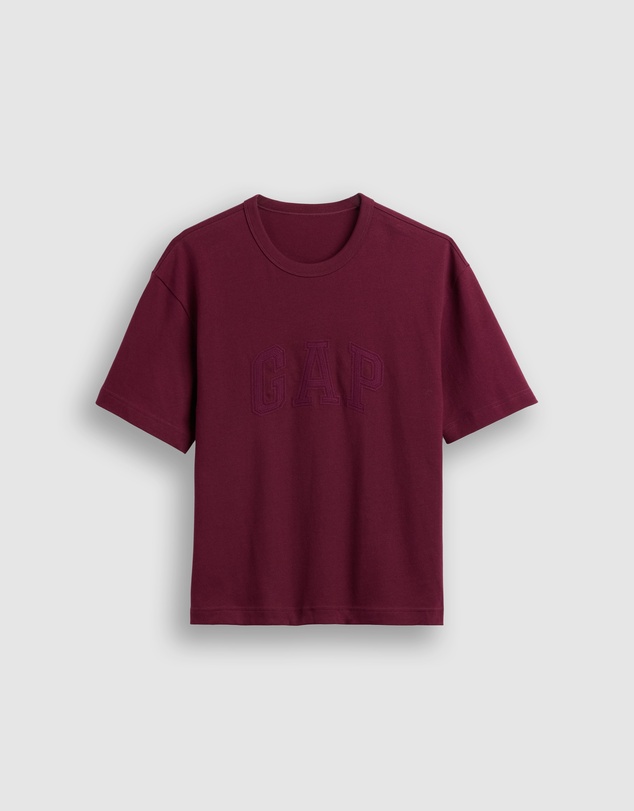 GAP - SS Relaxed Heavy Cropped Logo T-Shirt