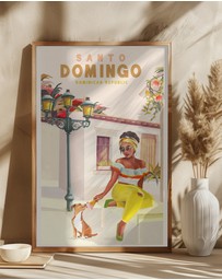 Olive et Oriel - Santo Domingo Dominican Republic Woman A Dog by The Whiskey Ginger Art Print