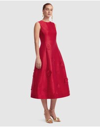 LEO LIN - Cleo Applique Sleeveless Midi Dress