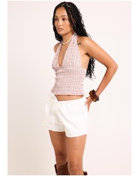 Insight - Juno Shirred Plunge Top
