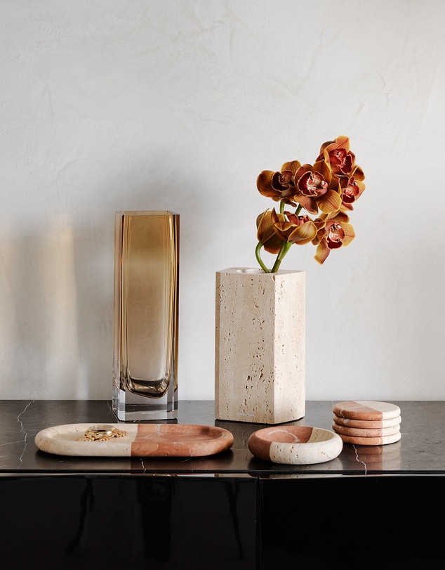 Greg Natale - Polar Tray Coral & Travertine