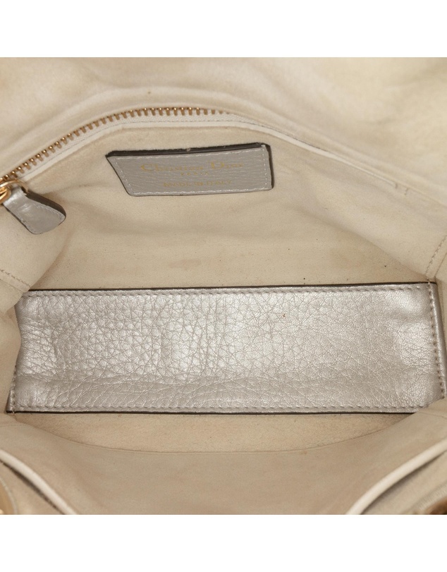 Pre-Loved by Azura Reborn - Pre-Loved Mini Metallic Grained Calfskin Cannage Lady Dior
