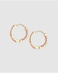 Haze & Glory - ICONIC EXCLUSIVE - Earrings Creoles Divine with Sapphire in 375 Yellow Gold