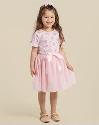 Designer Kidz - Bella Floral S/S Tutu Dress