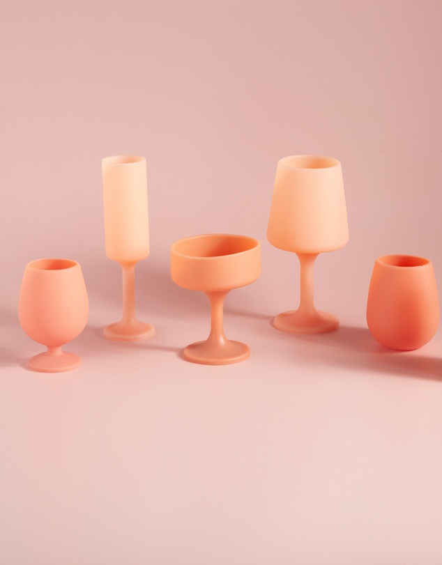porter green - stemm silicone unbreakable wine glasses
