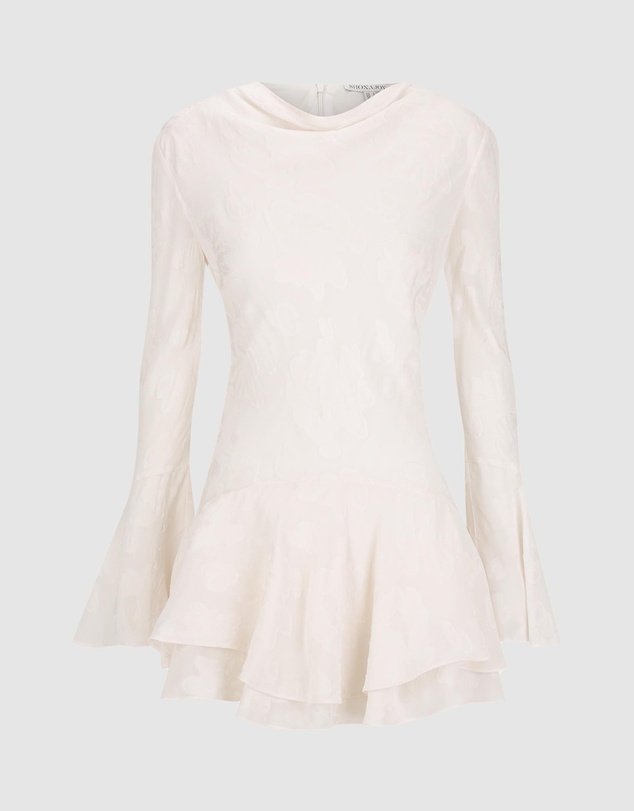 Shona Joy - Bowery Long Sleeve Ruffle Mini Dress