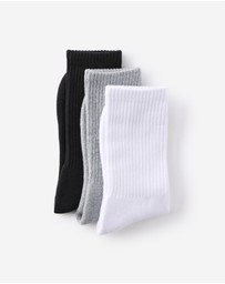 Cotton On - 3 Pack Essential Crew Socks