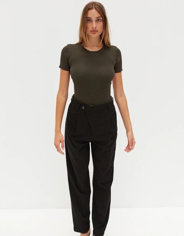 Style Addict - Knit October Short Sleeve Bodysuit