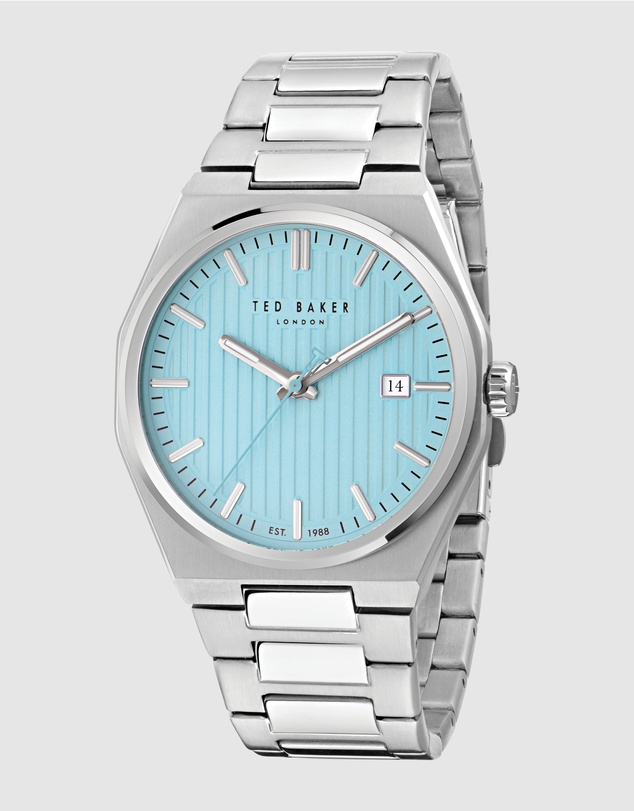 Ted Baker - Barteen Light Blue 40mm Silver-Tone Bracelet Watch