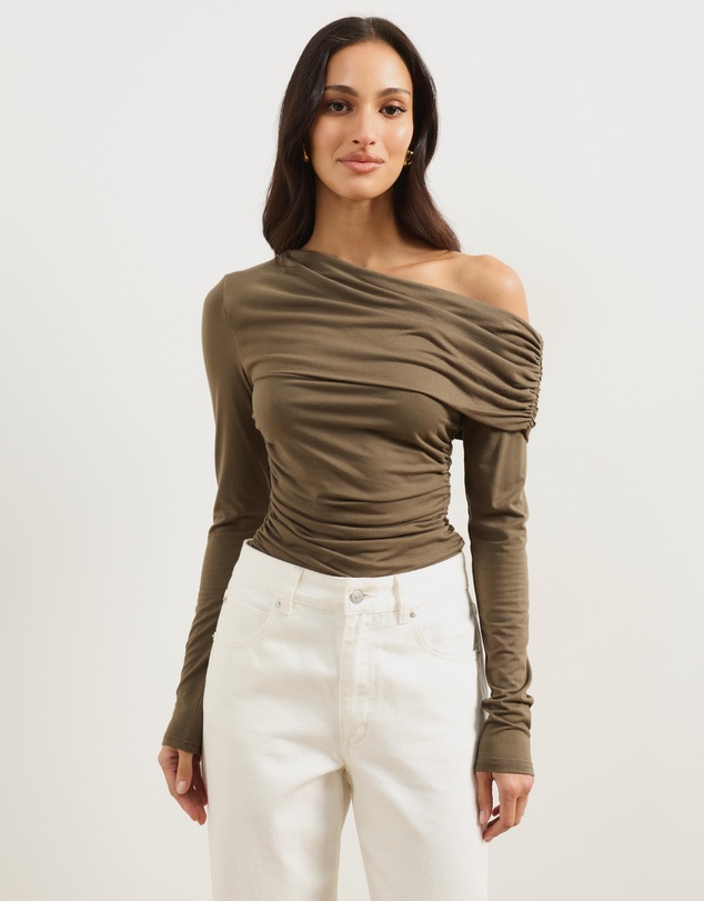 Atmos&Here - Nell One Shoulder Long Sleeve Top