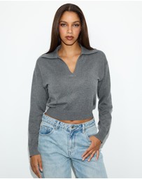 Dazie - Helen Cropped Knit Jumper