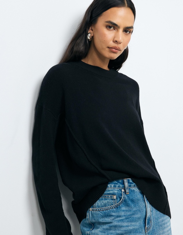 AERE - Zade Wool Blend Seam Detail Jumper