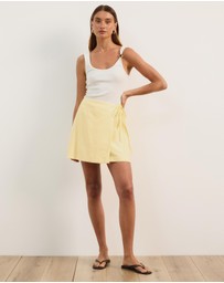 Atmos&Here - Tristan Linen Blend Mini Skirt