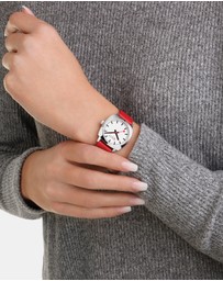 Mondaine - Mondaine Official Swiss Railways Petite Cushion Vegan Leather Watch