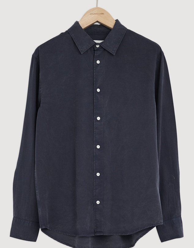 Revibe - Repaired Assembly Label Linen Mens Shirts L/S