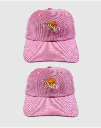 Banabae - Rad Nan and Rad Kid Baseball Cord Cap Bundle in Pink