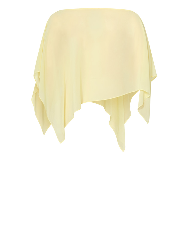 City Chic - Plus size Sheer Chiffon Poncho - lemon sorbet