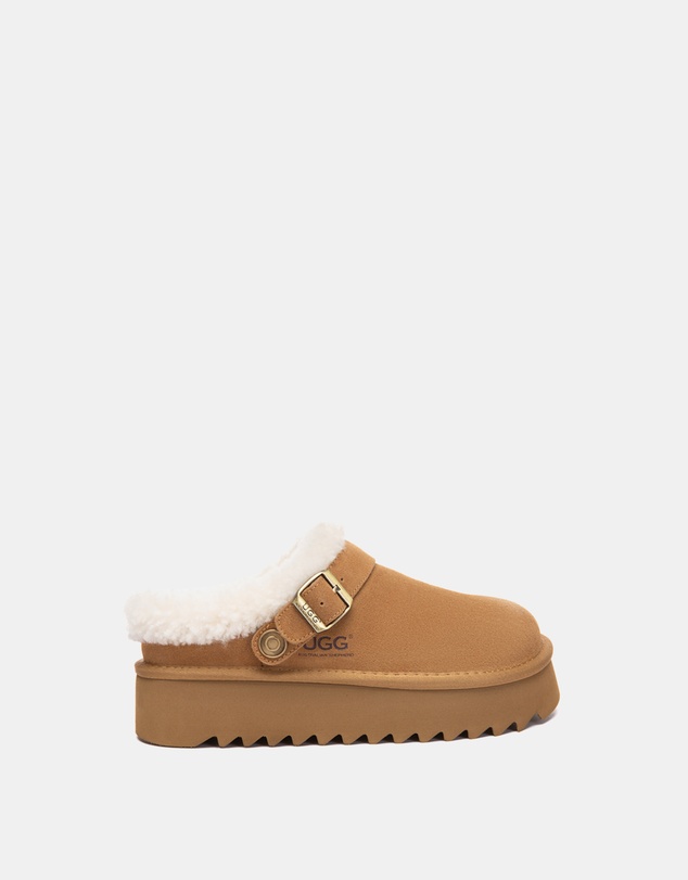 EVERAU - Australian Shepherd Ugg Pulsey Platform Cow Suede Upper House Shoes