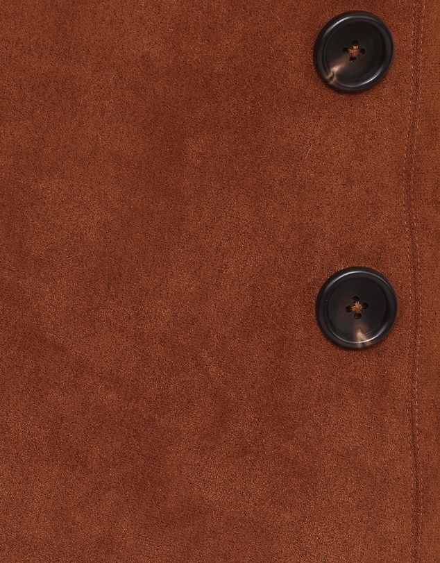 Petal & Pup - Arnie Faux Suede Mini Skirt - Copper Tan