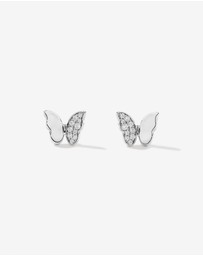 Michael Hill - Butterfly Stud Earrings with Cubic Zirconia in Sterling Silver