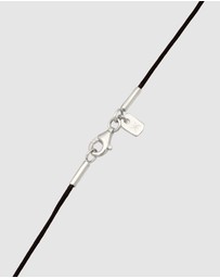 Kuzzoi - ICONIC EXCLUSIVE - Necklace Male Nylon Black 925 Sterling Silver