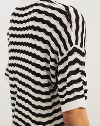 Atmos&Here - Bree Stripe Knit Top