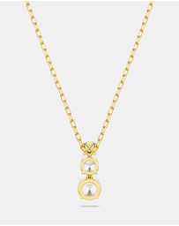 Swarovski - Stilla Attract Pendant, Round Cut, White, Gold-tone-Plated