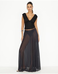 Dazie - Afloat Polka Dot Maxi Skirt