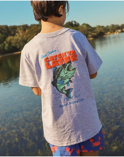 Skwosh - Catch Ya Boys Back Print Tee in Stone