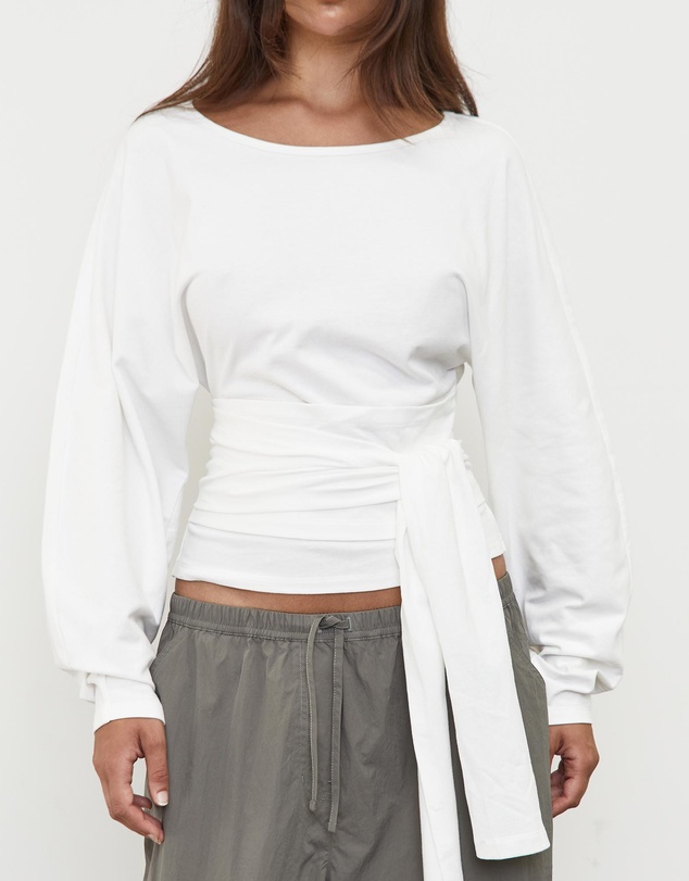 Pinky & Kamal - Waist Wrap LS top